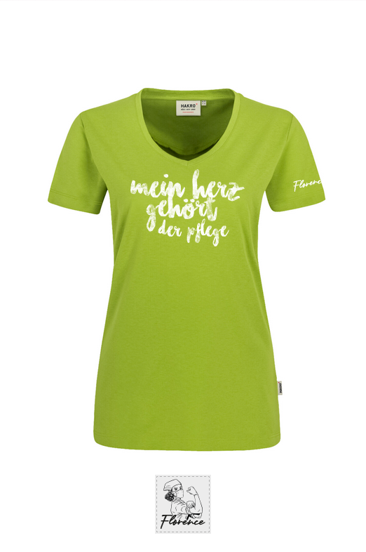 T-Shirt 181 - Florence "pflegeverliebt" - kiwi